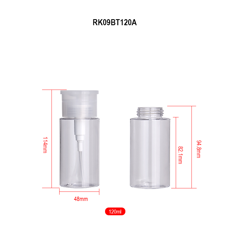 120ml makeup remover bottle detail